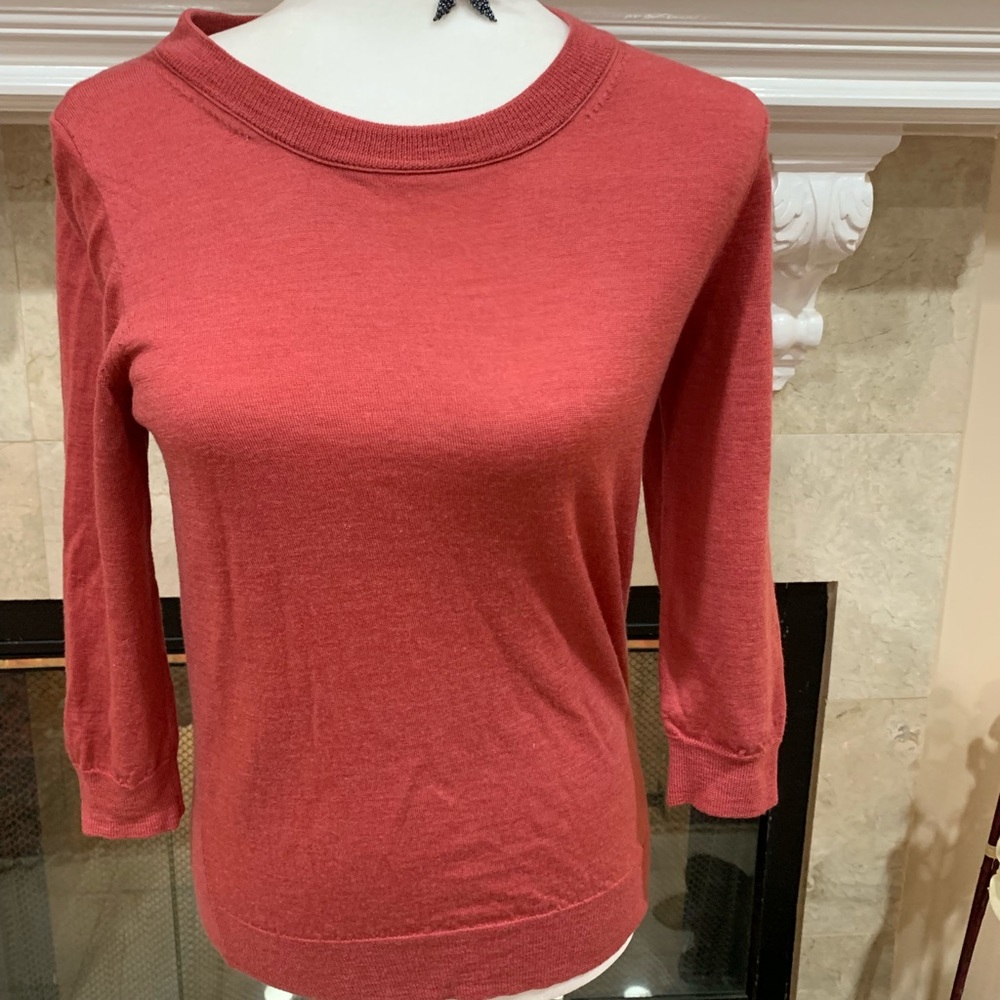 J Crew top, burnt orange, small